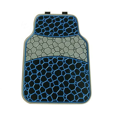 High Quality Water Cube Universal Automotive Carpet Car Floor Mats Rubber 5pcs Sets - Blue